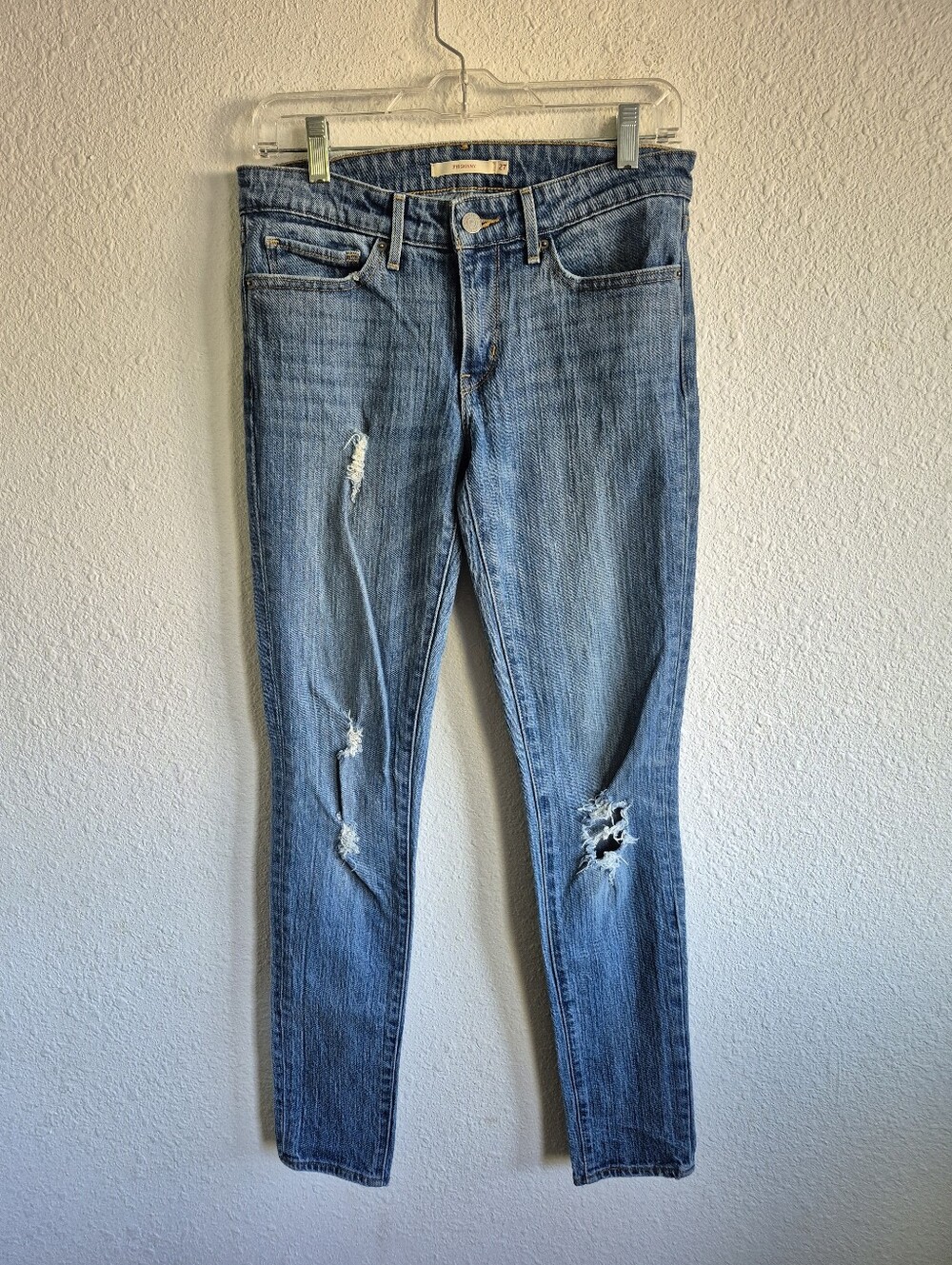 Levi's 711 Skinny Ripped Jeans Womens Size W27 L32